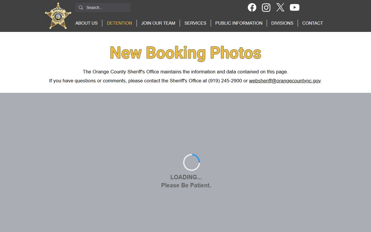 Orange County jail mugshots official booking photo page